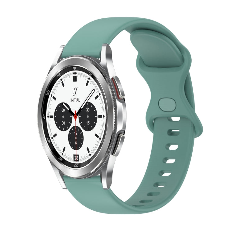 20mm Butterfly Buckle Solid Color Silicone Watch Band, For Samsung Galaxy Watch4 Classic 42mm, For Samsung Galaxy Watch Active 2