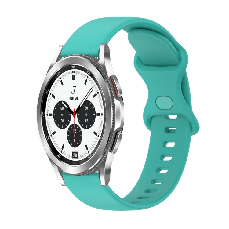 20mm Butterfly Buckle Solid Color Silicone Watch Band, For Samsung Galaxy Watch4 Classic 42mm, For Samsung Galaxy Watch Active 2