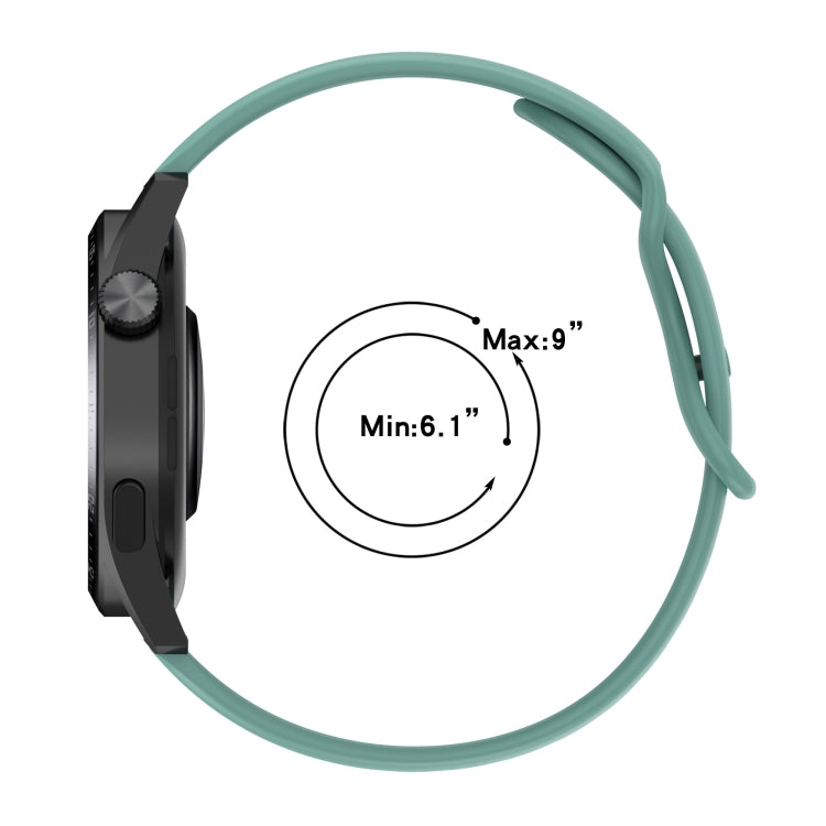 20mm Butterfly Buckle Solid Color Silicone Watch Band, For Samsung Galaxy Watch4 Classic 42mm, For Samsung Galaxy Watch Active 2