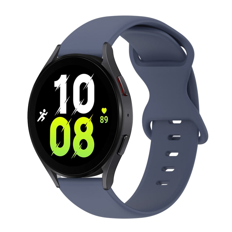 20mm Butterfly Buckle Solid Color Silicone Watch Band, For Samsung Galaxy Watch 5 40mm, For Samsung Galaxy Watch 5 44mm