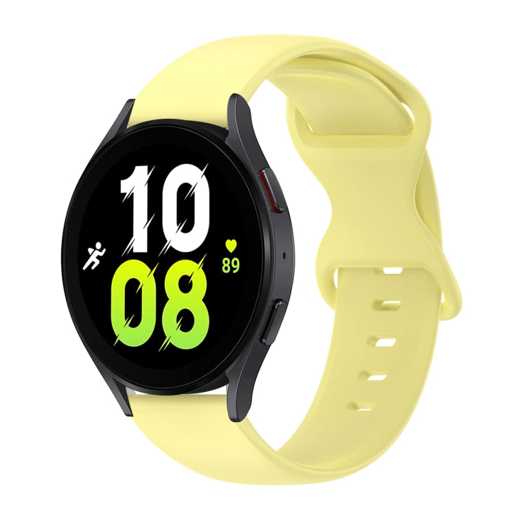 20mm Butterfly Buckle Solid Color Silicone Watch Band, For Samsung Galaxy Watch 5 40mm, For Samsung Galaxy Watch 5 44mm