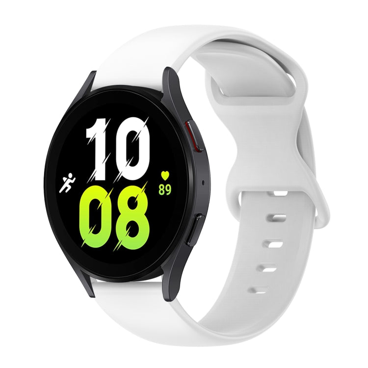 20mm Butterfly Buckle Solid Color Silicone Watch Band, For Samsung Galaxy Watch 5 40mm, For Samsung Galaxy Watch 5 44mm