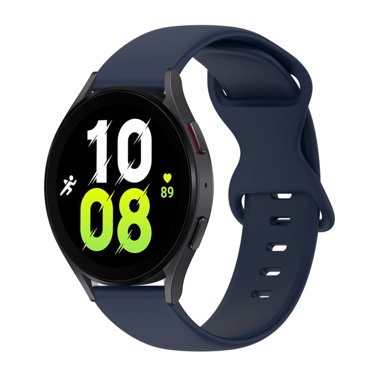 20mm Butterfly Buckle Solid Color Silicone Watch Band, For Samsung Galaxy Watch 5 40mm, For Samsung Galaxy Watch 5 44mm