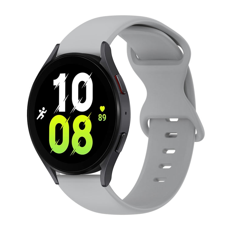 20mm Butterfly Buckle Solid Color Silicone Watch Band, For Samsung Galaxy Watch 5 40mm, For Samsung Galaxy Watch 5 44mm