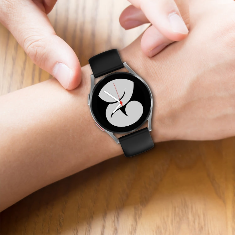 20mm Butterfly Buckle Solid Color Silicone Watch Band, For Samsung Galaxy Watch 5 Pro 45mm, For Samsung Galaxy Watch 4 40mm