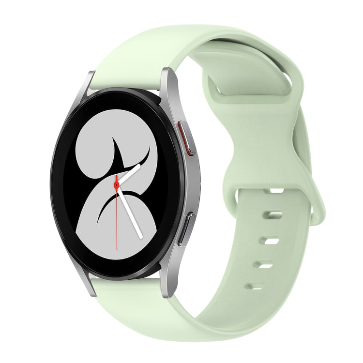 20mm Butterfly Buckle Solid Color Silicone Watch Band, For Samsung Galaxy Watch 5 Pro 45mm, For Samsung Galaxy Watch 4 40mm