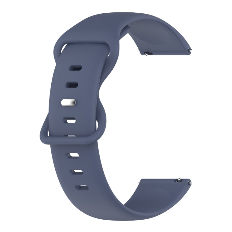 20mm Butterfly Buckle Solid Color Silicone Watch Band, For Samsung Galaxy Watch 4 44mm, For Samsung Galaxy Watch 4 Classic 46mm