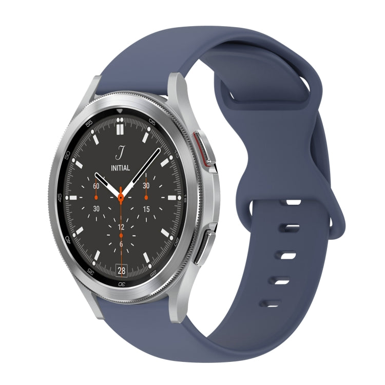 20mm Butterfly Buckle Solid Color Silicone Watch Band, For Samsung Galaxy Watch 4 44mm, For Samsung Galaxy Watch 4 Classic 46mm
