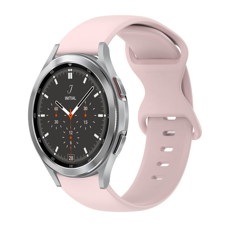 20mm Butterfly Buckle Solid Color Silicone Watch Band, For Samsung Galaxy Watch 4 44mm, For Samsung Galaxy Watch 4 Classic 46mm