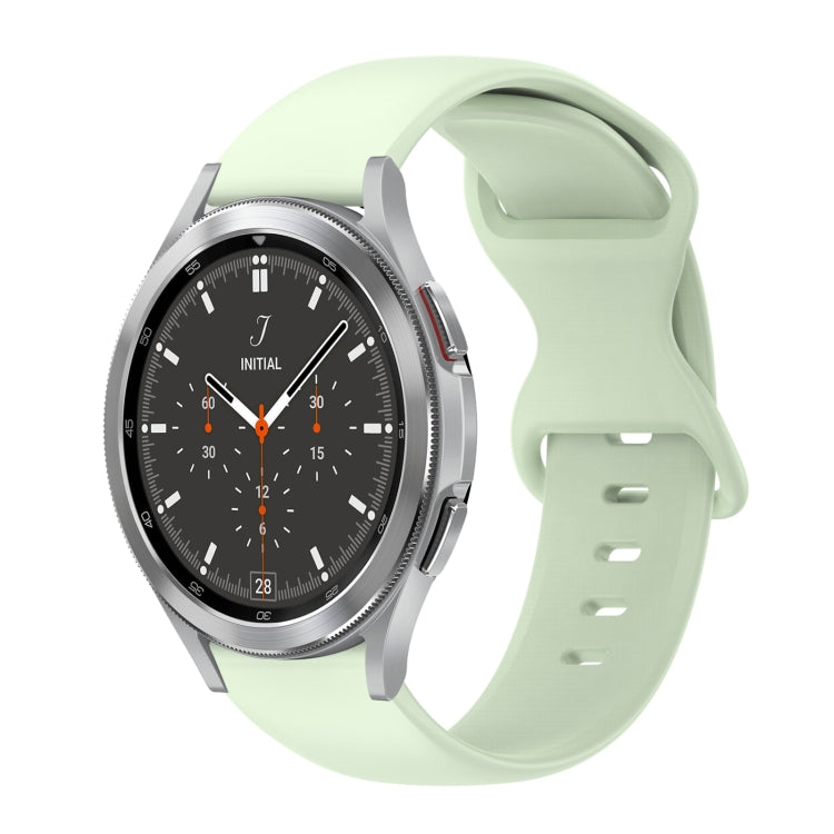20mm Butterfly Buckle Solid Color Silicone Watch Band, For Samsung Galaxy Watch 4 44mm, For Samsung Galaxy Watch 4 Classic 46mm