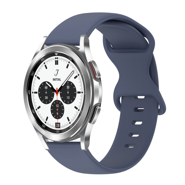 20mm Butterfly Buckle Solid Color Silicone Watch Band, For Samsung Galaxy Watch 4 Classic 42mm, For Samsung Galaxy Watch Active 2