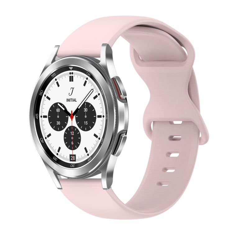 20mm Butterfly Buckle Solid Color Silicone Watch Band, For Samsung Galaxy Watch 4 Classic 42mm, For Samsung Galaxy Watch Active 2