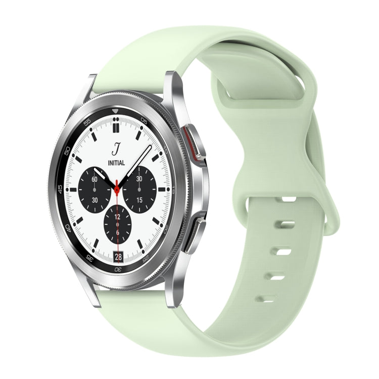 20mm Butterfly Buckle Solid Color Silicone Watch Band, For Samsung Galaxy Watch 4 Classic 42mm, For Samsung Galaxy Watch Active 2