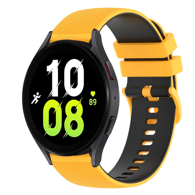 20mm Checkered Two-Color Silicone Watch Band, For Samsung Galaxy Watch5 44mm, For Samsung Galaxy Watch5 Pro 45mm