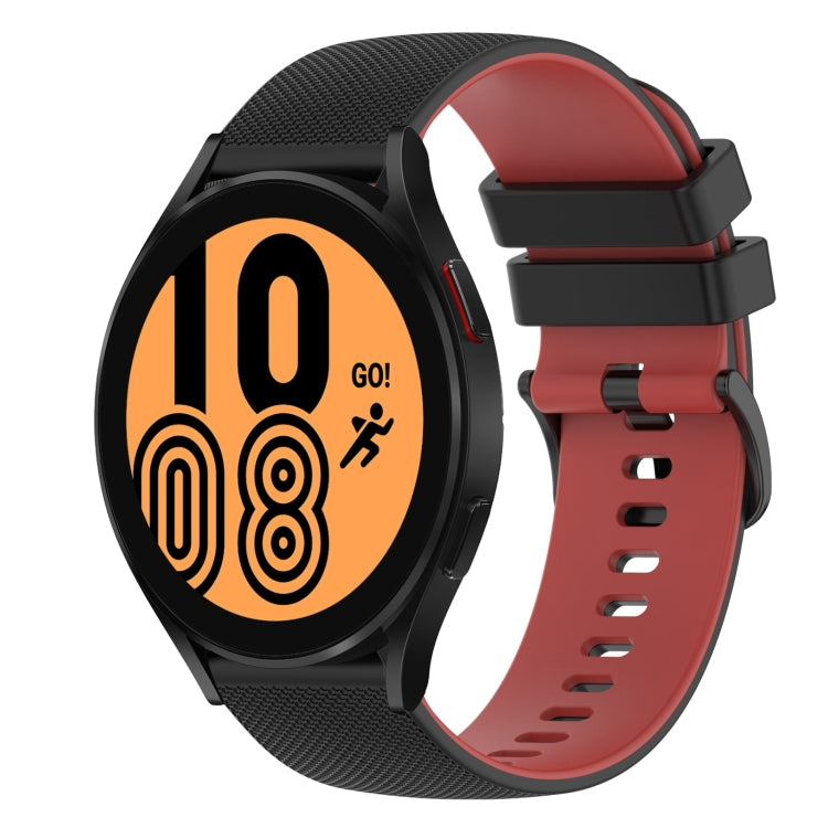 20mm Checkered Two-Color Silicone Watch Band, For Samsung Galaxy Watch4 40mm, For Samsung Galaxy Watch4 44mm