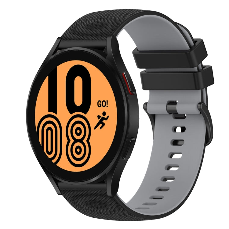 20mm Checkered Two-Color Silicone Watch Band, For Samsung Galaxy Watch4 40mm, For Samsung Galaxy Watch4 44mm
