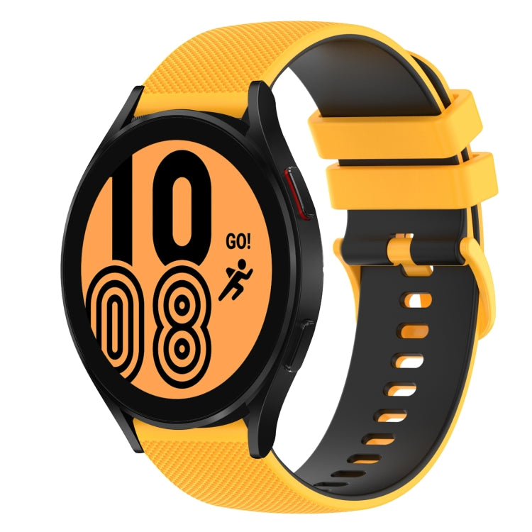 20mm Checkered Two-Color Silicone Watch Band, For Samsung Galaxy Watch4 40mm, For Samsung Galaxy Watch4 44mm