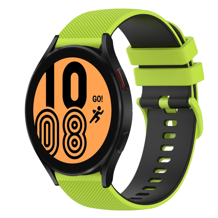 20mm Checkered Two-Color Silicone Watch Band, For Samsung Galaxy Watch4 40mm, For Samsung Galaxy Watch4 44mm