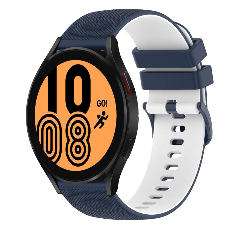 20mm Checkered Two-Color Silicone Watch Band, For Samsung Galaxy Watch4 40mm, For Samsung Galaxy Watch4 44mm
