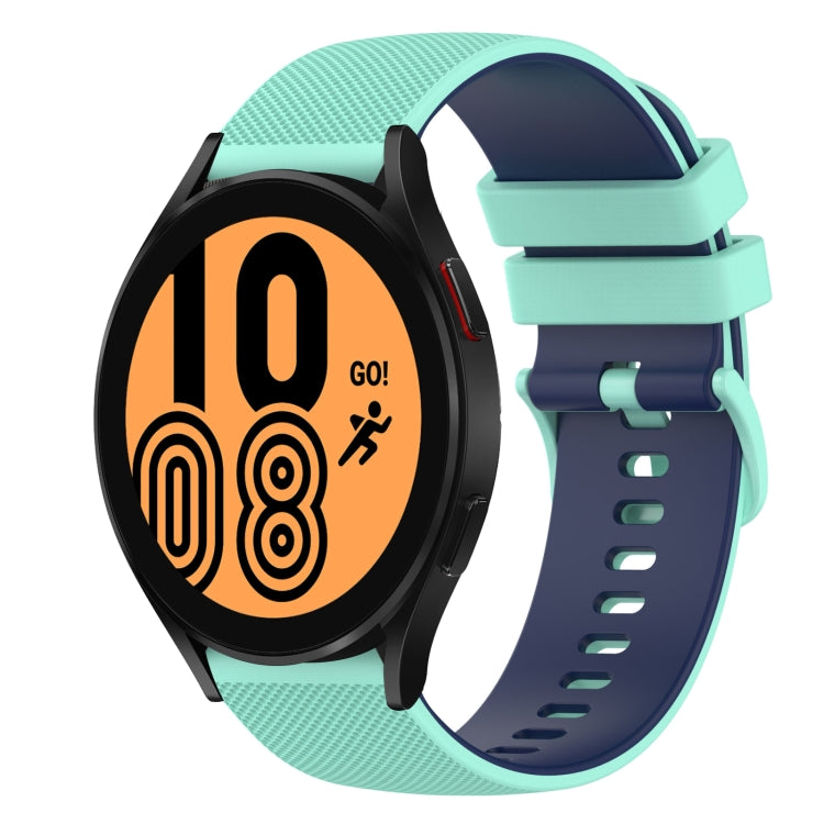 20mm Checkered Two-Color Silicone Watch Band, For Samsung Galaxy Watch4 40mm, For Samsung Galaxy Watch4 44mm