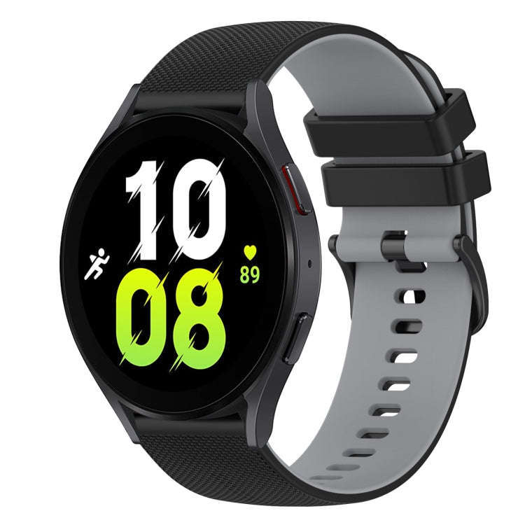 20mm Checkered Two-Color Silicone Watch Band, For Samsung Galaxy Watch5 40mm, For Samsung Galaxy Watch4 Classic 42mm