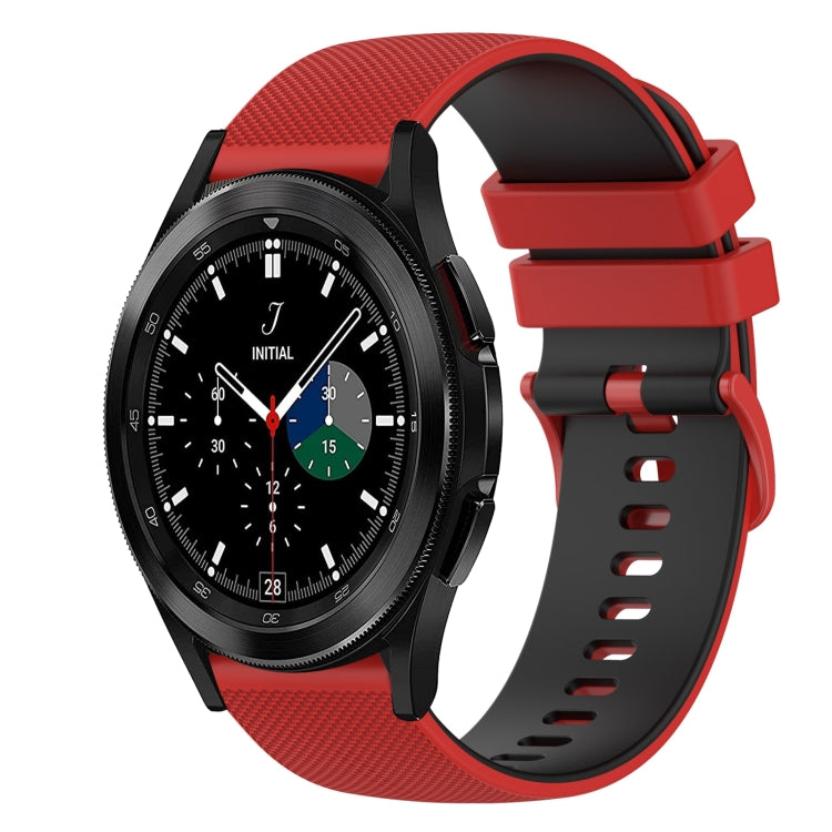 20mm Checkered Two-Color Silicone Watch Band, For Samsung Galaxy Watch5 40mm, For Samsung Galaxy Watch4 Classic 42mm