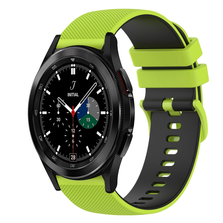20mm Checkered Two-Color Silicone Watch Band, For Samsung Galaxy Watch5 40mm, For Samsung Galaxy Watch4 Classic 42mm