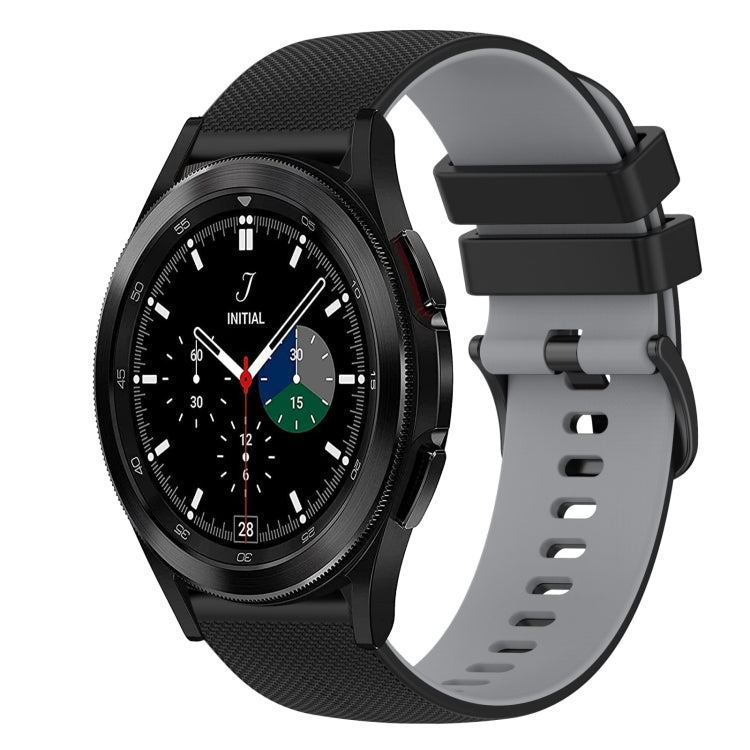 20mm Checkered Two-Color Silicone Watch Band, For Samsung Galaxy Watch4 Classic 46mm, For Samsung Galaxy Watch3 41mm
