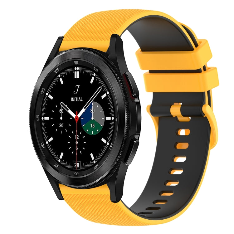 20mm Checkered Two-Color Silicone Watch Band, For Samsung Galaxy Watch4 Classic 46mm, For Samsung Galaxy Watch3 41mm