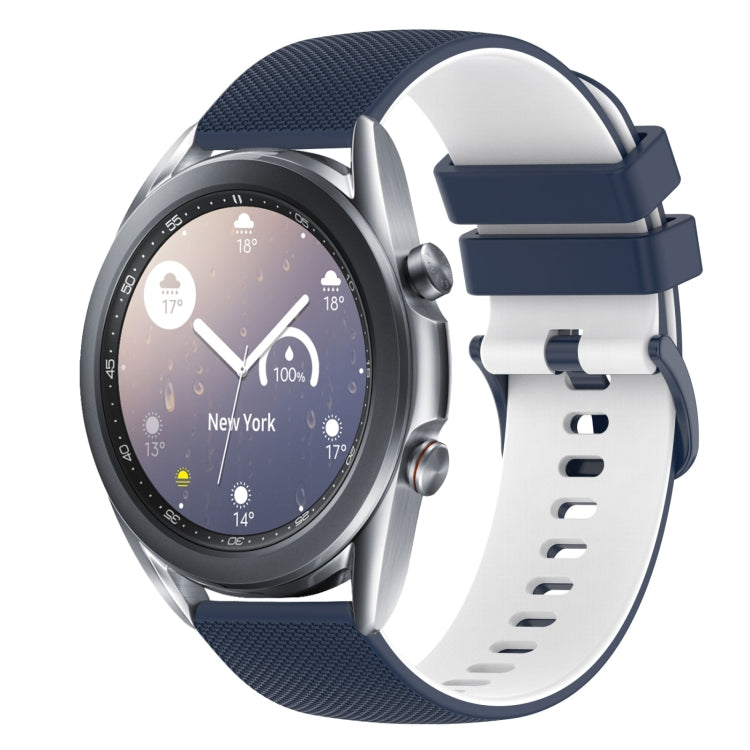 20mm Checkered Two-Color Silicone Watch Band, For Samsung Galaxy Watch4 Classic 46mm, For Samsung Galaxy Watch3 41mm