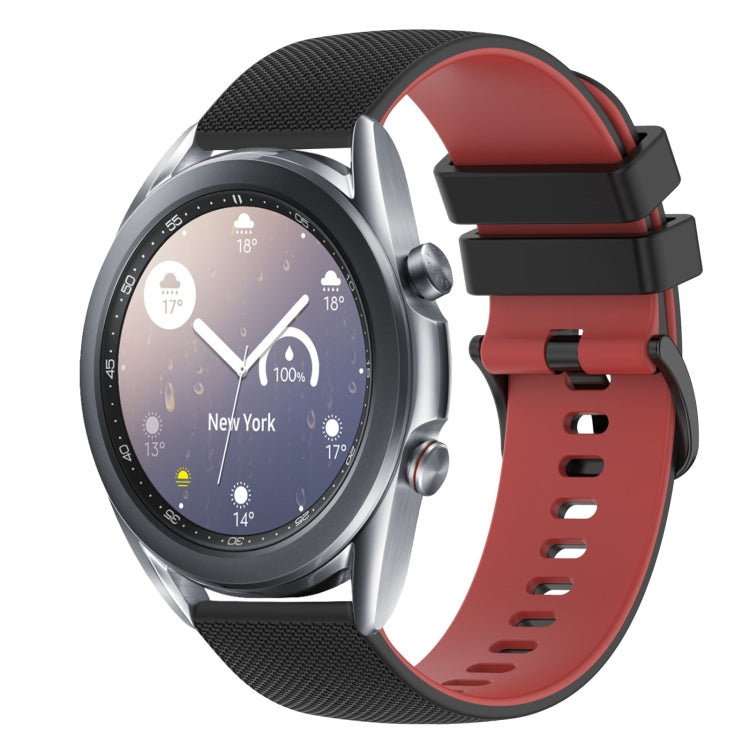 20mm Checkered Two-Color Silicone Watch Band, For Samsung Galaxy Watch4 Classic 46mm, For Samsung Galaxy Watch3 41mm