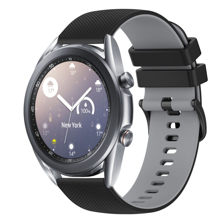 20mm Checkered Two-Color Silicone Watch Band, For Samsung Galaxy Watch4 Classic 46mm, For Samsung Galaxy Watch3 41mm