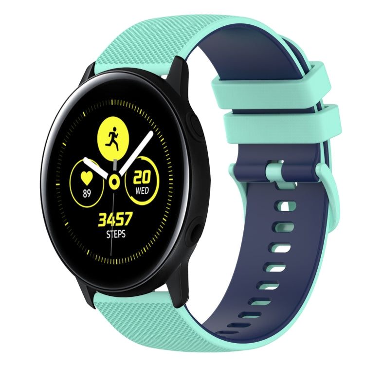20mm Checkered Two-Color Silicone Watch Band, For Samsung Galaxy Watch Active 40mm, For Samsung Galaxy Watch 42mm