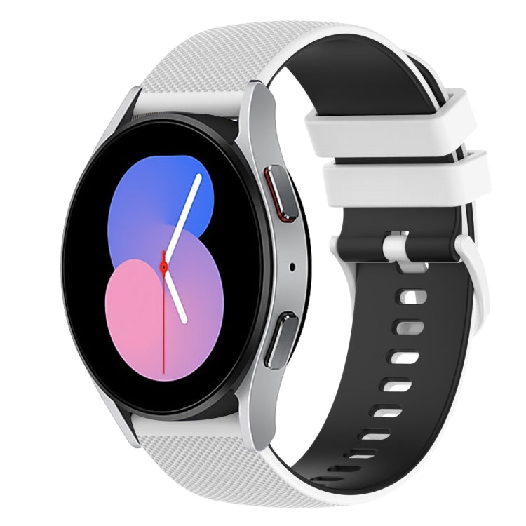 20mm Checkered Two-Color Silicone Watch Band, For Samsung Galaxy Watch Active 40mm, For Samsung Galaxy Watch 42mm
