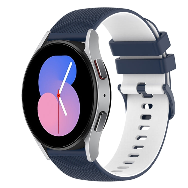 20mm Checkered Two-Color Silicone Watch Band, For Samsung Galaxy Watch Active 40mm, For Samsung Galaxy Watch 42mm