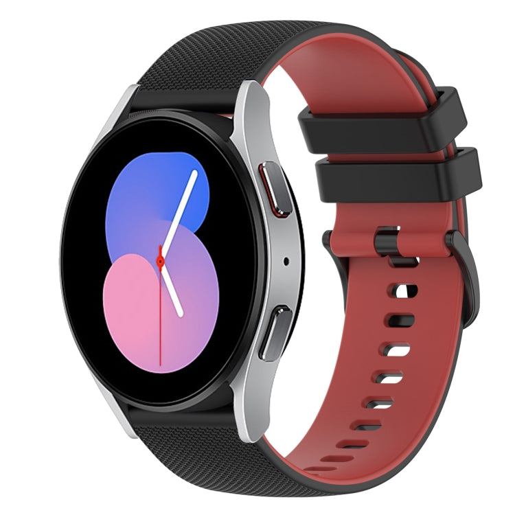 20mm Checkered Two-Color Silicone Watch Band, For Samsung Galaxy Watch Active 40mm, For Samsung Galaxy Watch 42mm