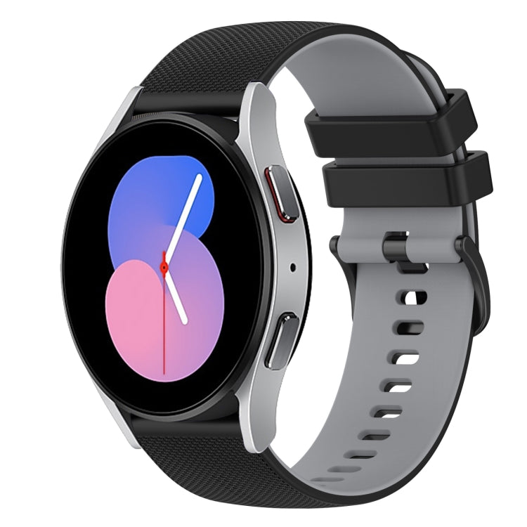 20mm Checkered Two-Color Silicone Watch Band, For Samsung Galaxy Watch Active 40mm, For Samsung Galaxy Watch 42mm
