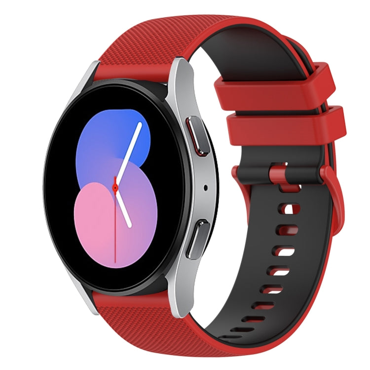 20mm Checkered Two-Color Silicone Watch Band, For Samsung Galaxy Watch Active 40mm, For Samsung Galaxy Watch 42mm
