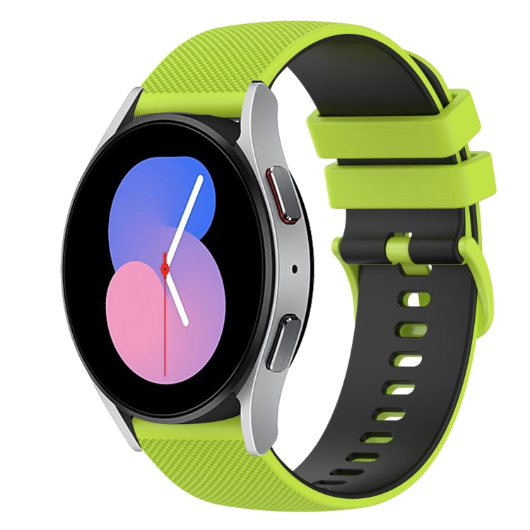 20mm Checkered Two-Color Silicone Watch Band, For Samsung Galaxy Watch Active 40mm, For Samsung Galaxy Watch 42mm