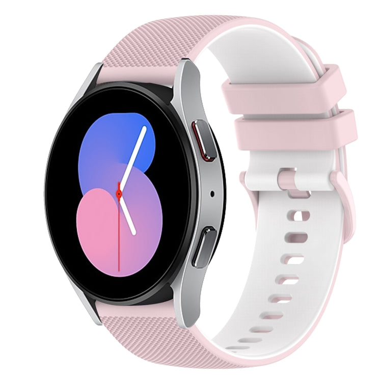 20mm Checkered Two-Color Silicone Watch Band, For Samsung Galaxy Watch Active 40mm, For Samsung Galaxy Watch 42mm