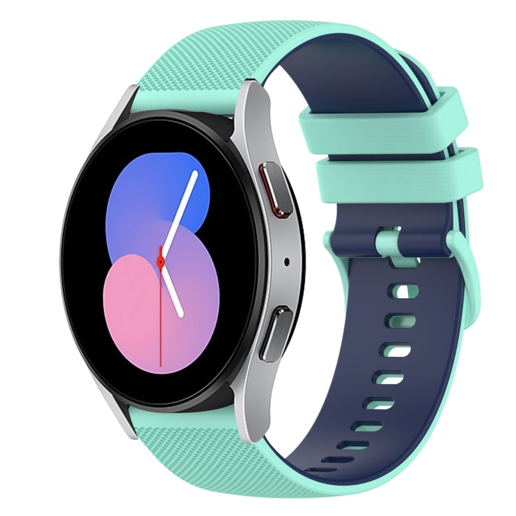 20mm Checkered Two-Color Silicone Watch Band, For Samsung Galaxy Watch Active 40mm, For Samsung Galaxy Watch 42mm
