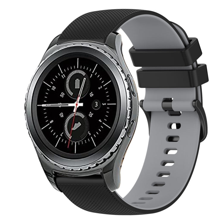 20mm Checkered Two-Color Silicone Watch Band, For Samsung Gear Sport, For Samsung Gear S2 Classic