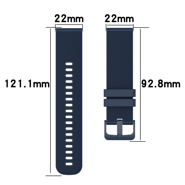 22mm Checkered Two-Color Silicone Watch Band, For Samsung Galaxy Watch3 45mm, For Samsung Galaxy Watch 46mm