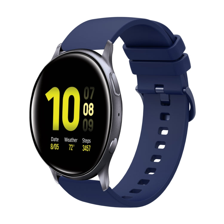 20mm Solid Color Soft Silicone Watch Band, For Samsung Galaxy Watch Active 2 44mm, For Samsung Galaxy Watch Active 40mm