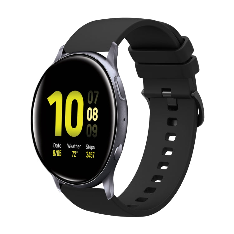 20mm Solid Color Soft Silicone Watch Band, For Samsung Galaxy Watch Active 2 44mm, For Samsung Galaxy Watch Active 40mm
