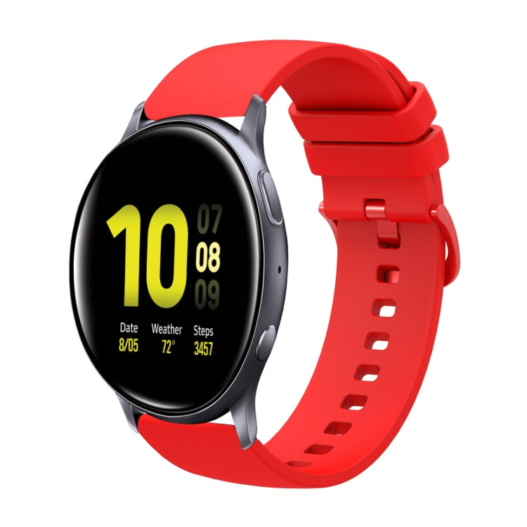 20mm Solid Color Soft Silicone Watch Band, For Samsung Galaxy Watch Active 2 44mm, For Samsung Galaxy Watch Active 40mm