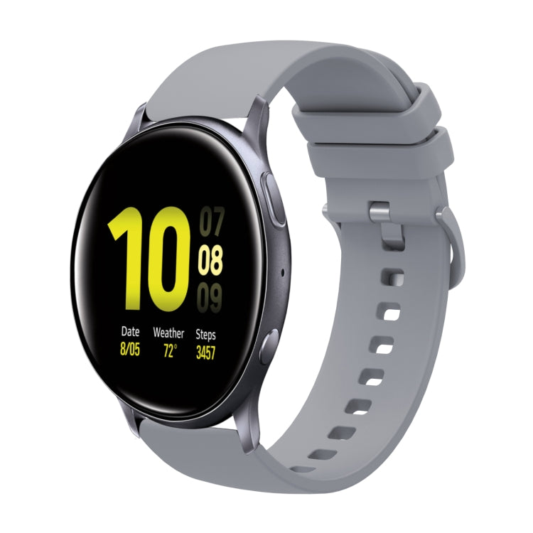 20mm Solid Color Soft Silicone Watch Band, For Samsung Galaxy Watch Active 2 44mm, For Samsung Galaxy Watch Active 40mm