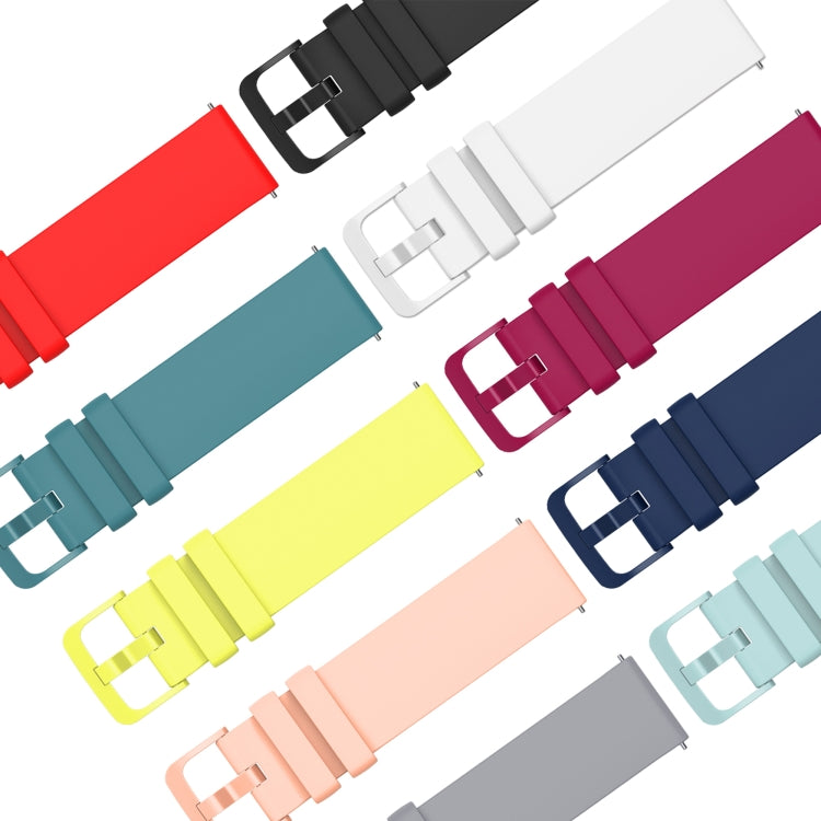 20mm Solid Color Soft Silicone Watch Band, For Samsung Galaxy Watch Active 2 44mm, For Samsung Galaxy Watch Active 40mm