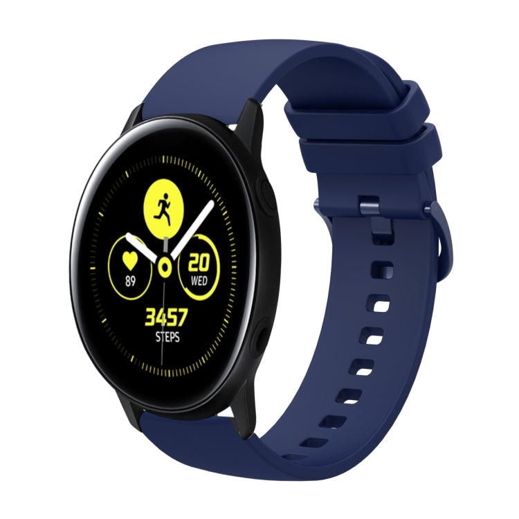 20mm Solid Color Soft Silicone Watch Band, For Samsung Galaxy Watch Active 2 44mm, For Samsung Galaxy Watch Active 40mm