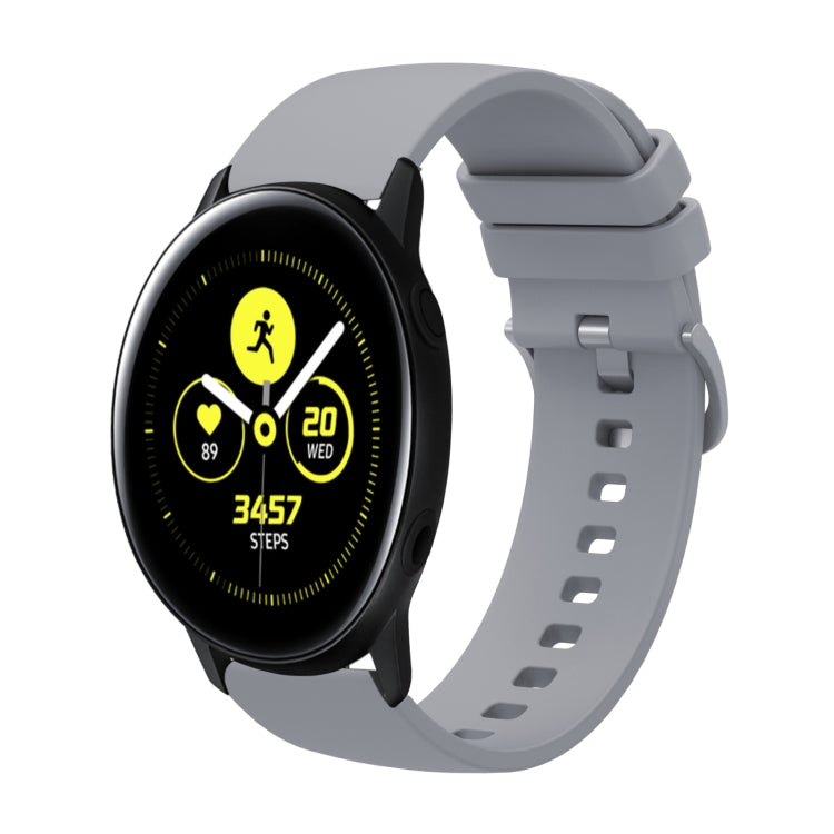 20mm Solid Color Soft Silicone Watch Band, For Samsung Galaxy Watch Active 2 44mm, For Samsung Galaxy Watch Active 40mm